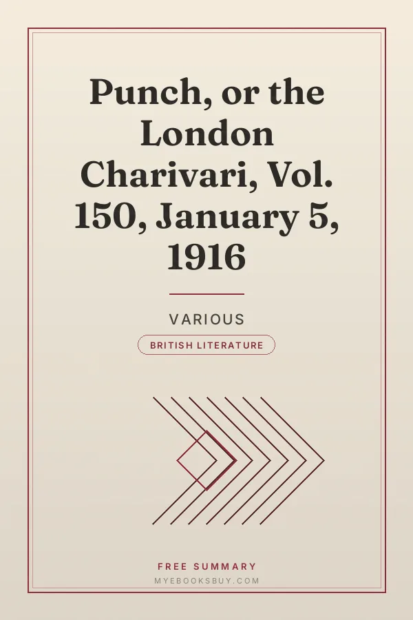 Cover of Punch, or the London Charivari, Vol. 150, January 5, 1916
