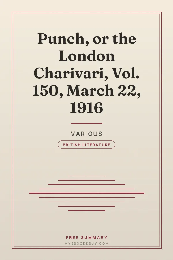 Cover of Punch, or the London Charivari, Vol. 150, March 22, 1916