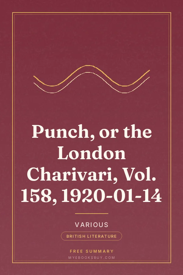 Cover of Punch, or the London Charivari, Vol. 158, 1920-01-14