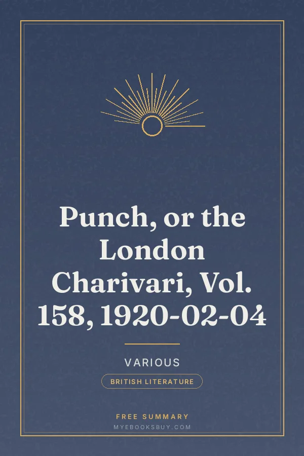 Cover of Punch, or the London Charivari, Vol. 158, 1920-02-04