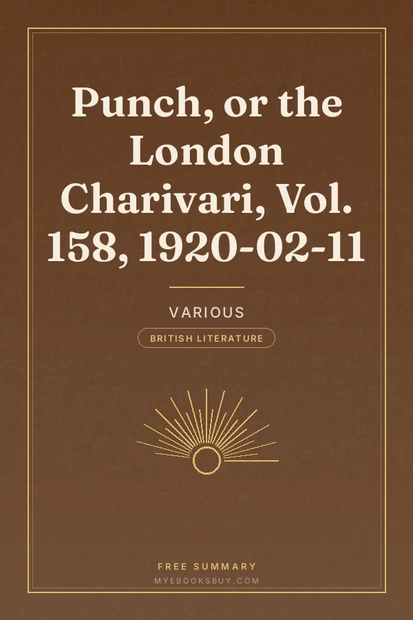 Cover of Punch, or the London Charivari, Vol. 158, 1920-02-11