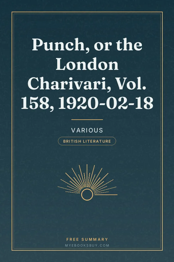 Cover of Punch, or the London Charivari, Vol. 158, 1920-02-18