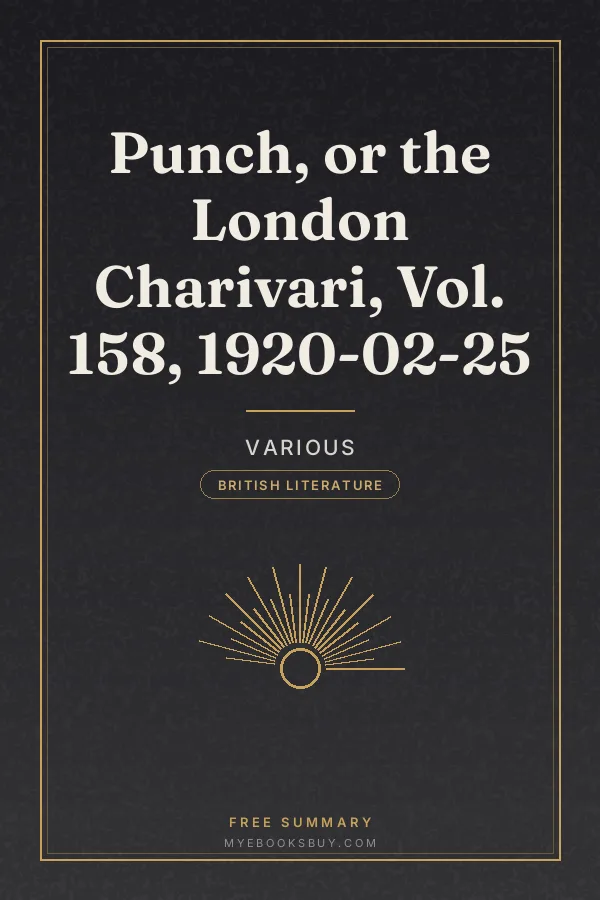 Cover of Punch, or the London Charivari, Vol. 158, 1920-02-25