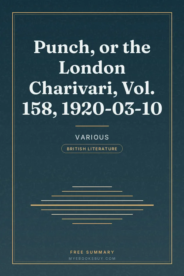 Cover of Punch, or the London Charivari, Vol. 158, 1920-03-10
