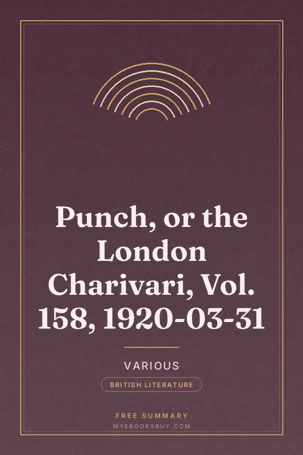Cover of Punch, or the London Charivari, Vol. 158, 1920-03-31