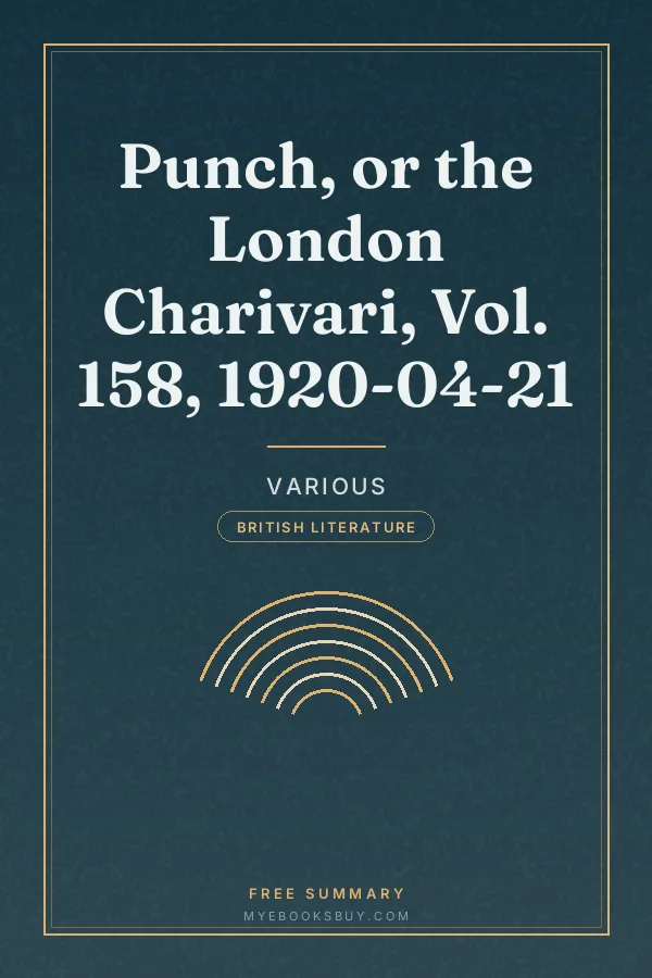 Cover of Punch, or the London Charivari, Vol. 158, 1920-04-21