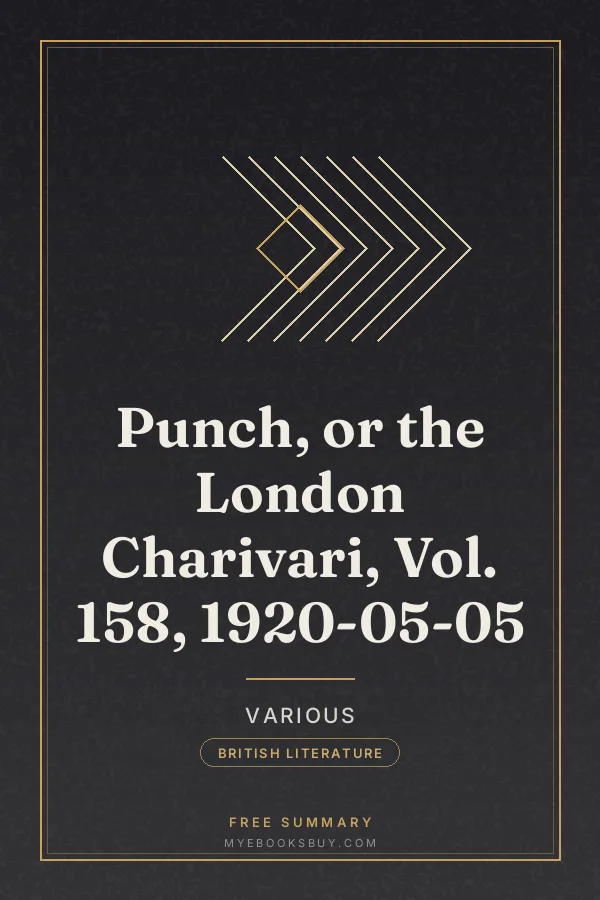 Cover of Punch, or the London Charivari, Vol. 158, 1920-05-05