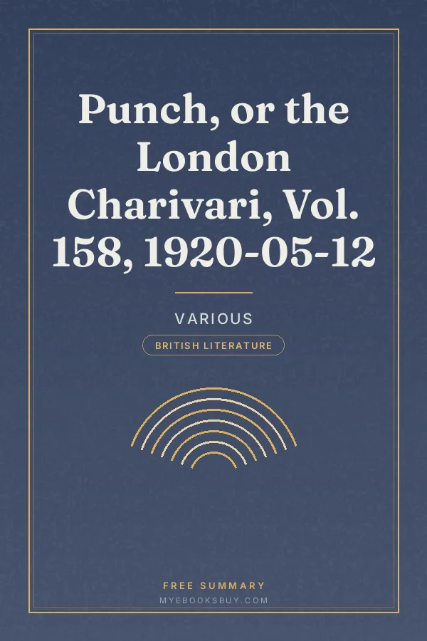 Cover of Punch, or the London Charivari, Vol. 158, 1920-05-12