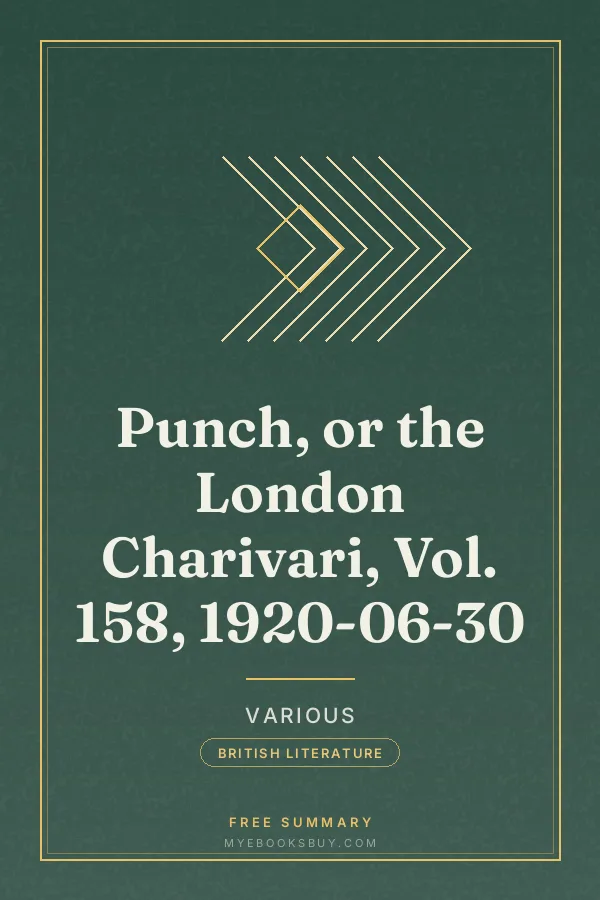Cover of Punch, or the London Charivari, Vol. 158, 1920-06-30