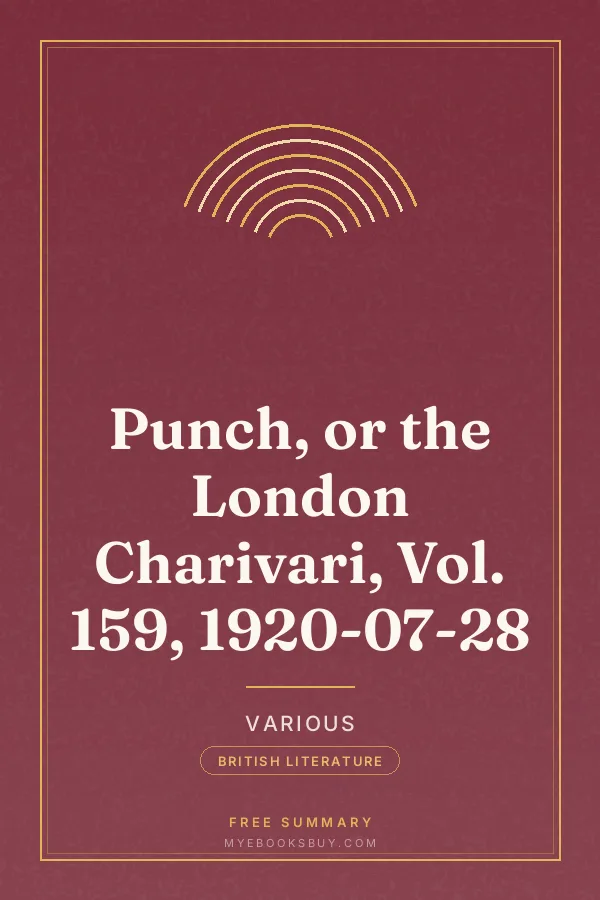 Cover of Punch, or the London Charivari, Vol. 159, 1920-07-28