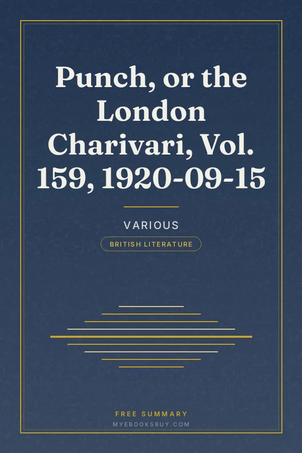 Cover of Punch, or the London Charivari, Vol. 159, 1920-09-15