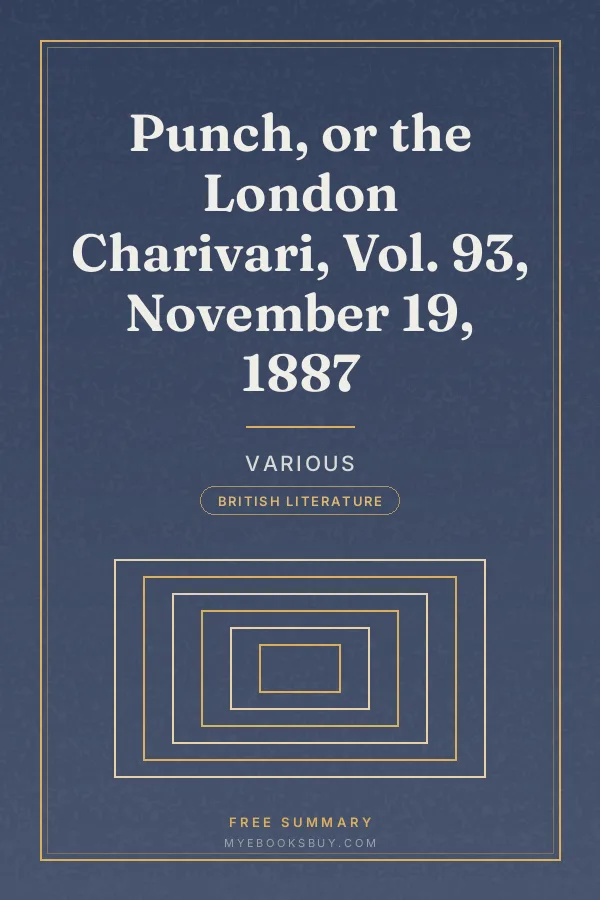 Cover of Punch, or the London Charivari, Vol. 93, November 19, 1887