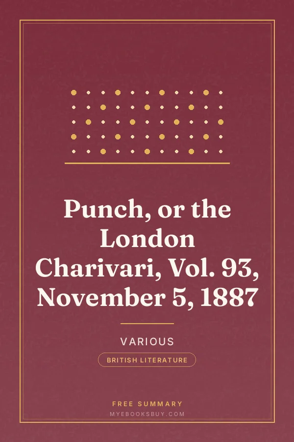 Cover of Punch, or the London Charivari, Vol. 93, November 5, 1887