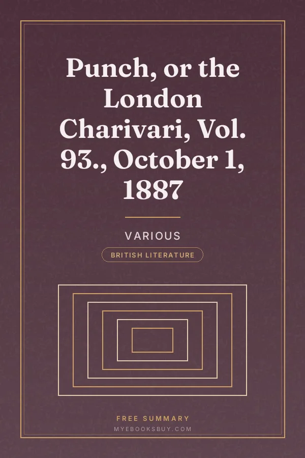 Cover of Punch, or the London Charivari, Vol. 93., October 1, 1887
