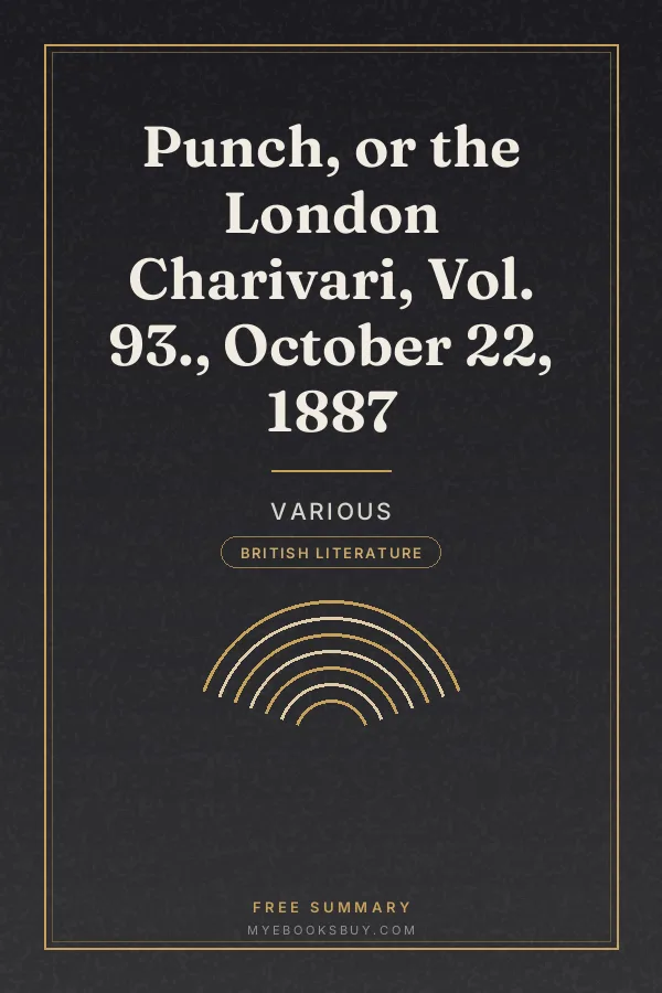 Cover of Punch, or the London Charivari, Vol. 93., October 22, 1887