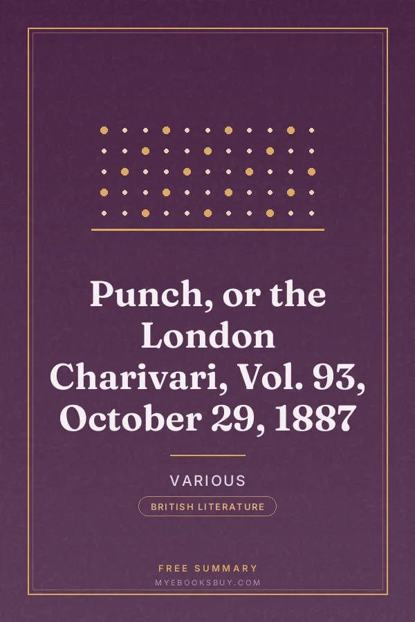 Cover of Punch, or the London Charivari, Vol. 93, October 29, 1887