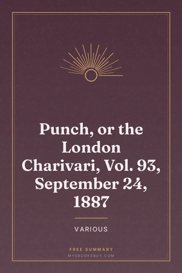 Cover of Punch, or the London Charivari, Vol. 93, September 24, 1887