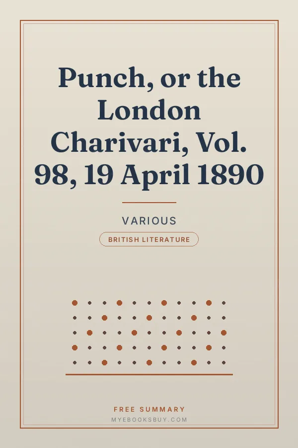 Cover of Punch, or the London Charivari, Vol. 98, 19 April 1890