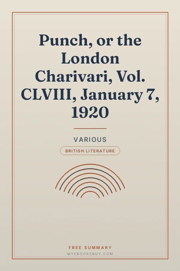 Cover of Punch, or the London Charivari, Vol. CLVIII, January 7, 1920