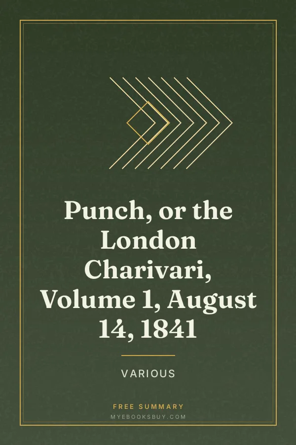 Cover of Punch, or the London Charivari, Volume 1, August 14, 1841