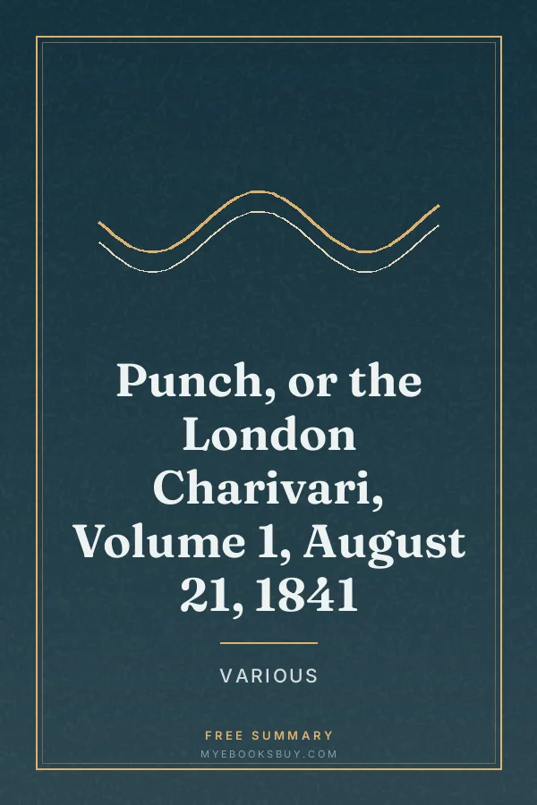 Cover of Punch, or the London Charivari, Volume 1, August 21, 1841