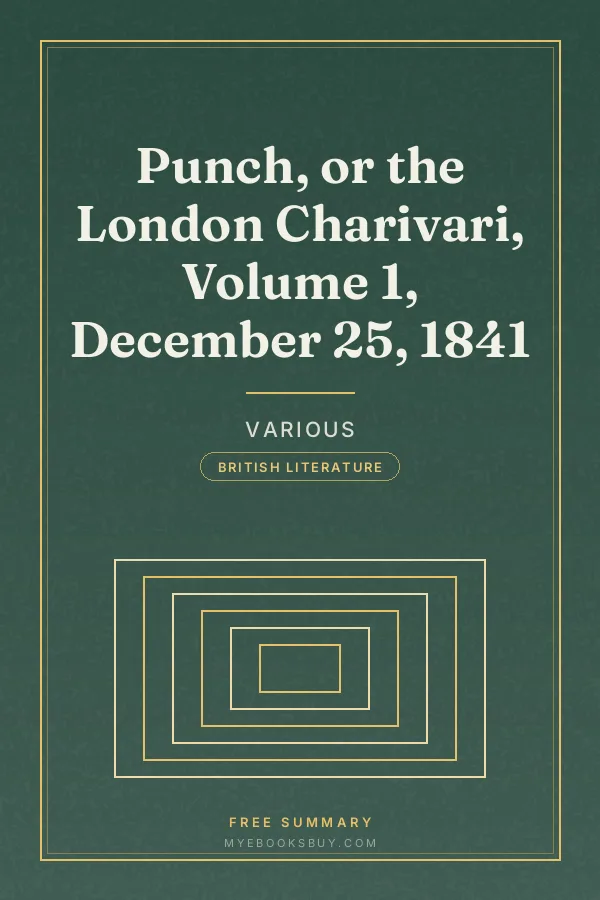 Cover of Punch, or the London Charivari, Volume 1, December 25, 1841