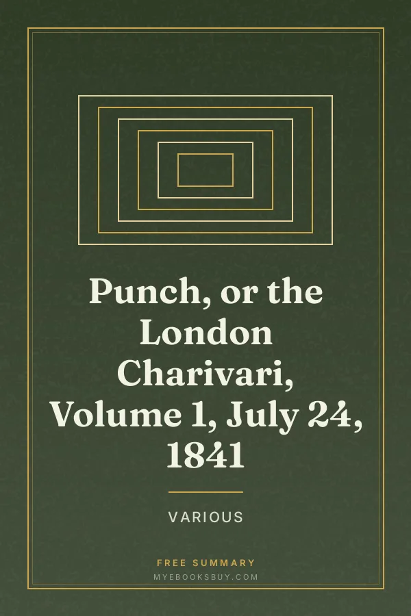 Cover of Punch, or the London Charivari, Volume 1, July 24, 1841