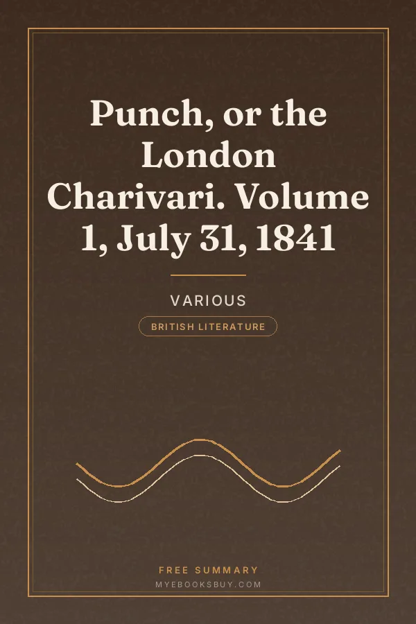 Cover of Punch, or the London Charivari. Volume 1, July 31, 1841
