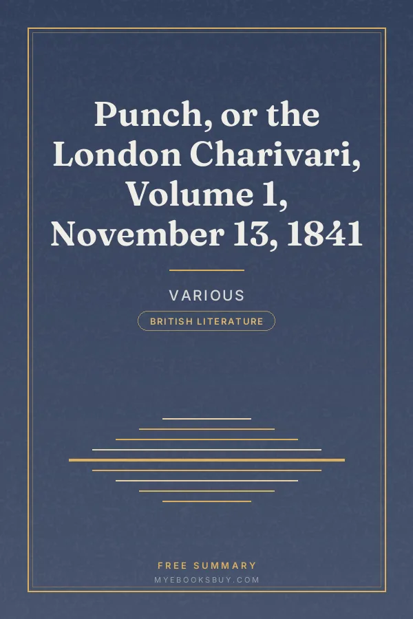 Cover of Punch, or the London Charivari, Volume 1, November 13, 1841
