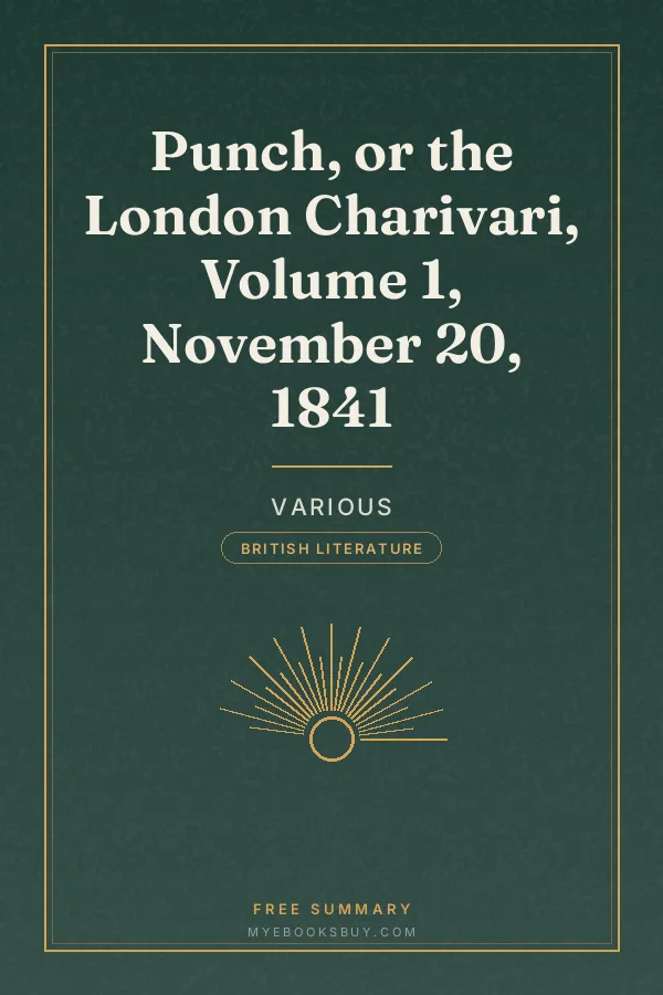 Cover of Punch, or the London Charivari, Volume 1, November 20, 1841