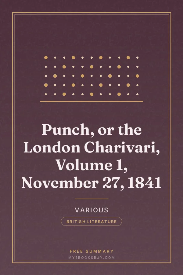 Cover of Punch, or the London Charivari, Volume 1, November 27, 1841