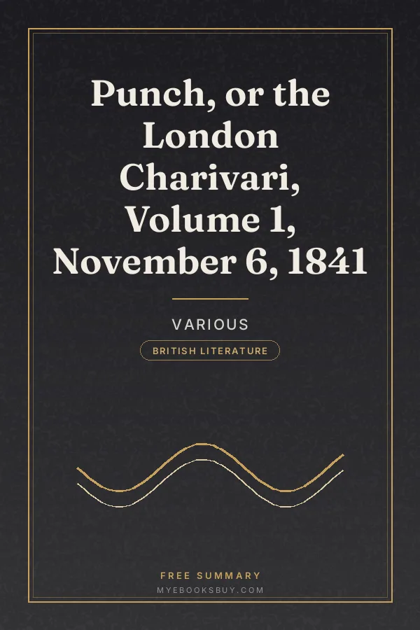 Cover of Punch, or the London Charivari, Volume 1, November 6, 1841