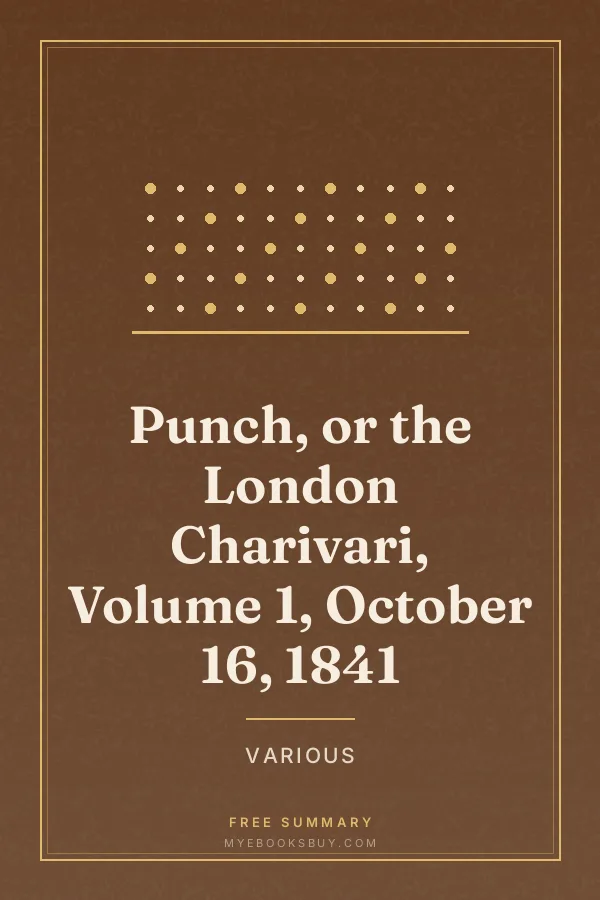 Cover of Punch, or the London Charivari, Volume 1, October 16, 1841