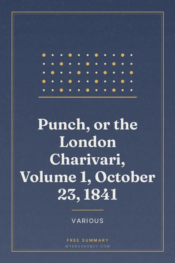 Cover of Punch, or the London Charivari, Volume 1, October 23, 1841