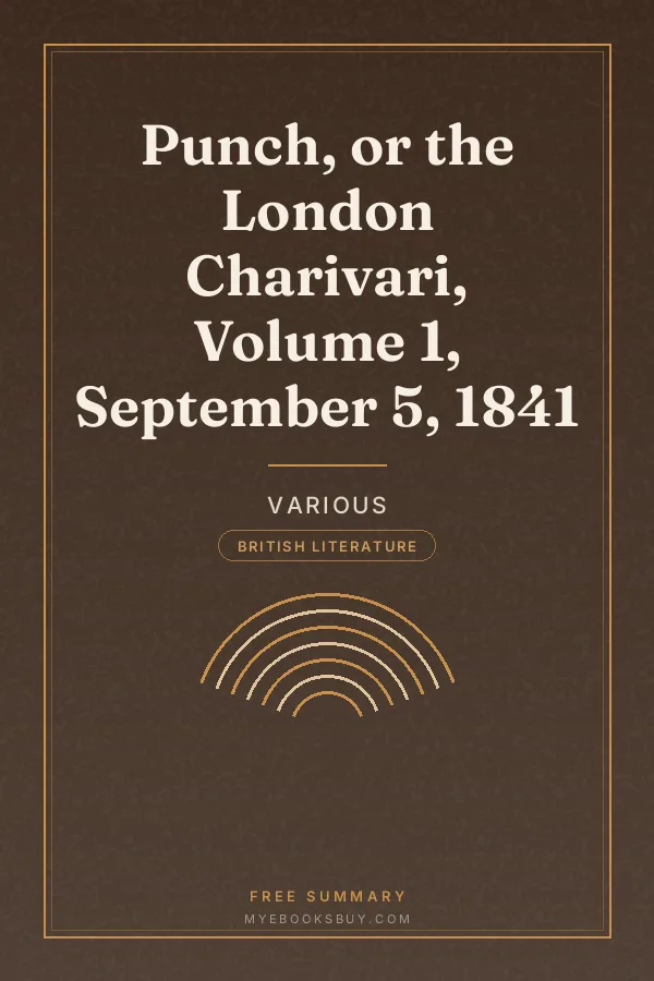 Cover of Punch, or the London Charivari, Volume 1, September 5, 1841