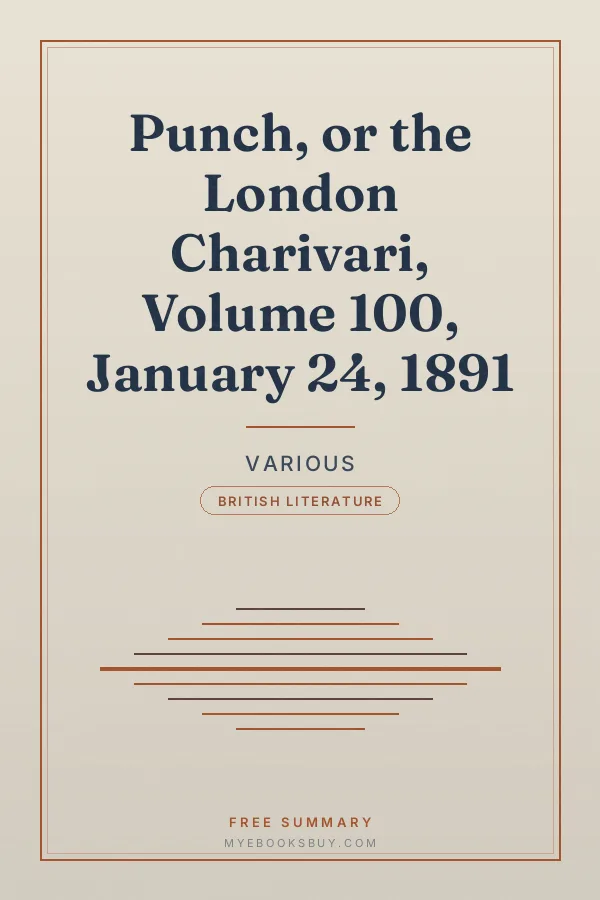 Cover of Punch, or the London Charivari, Volume 100, January 24, 1891