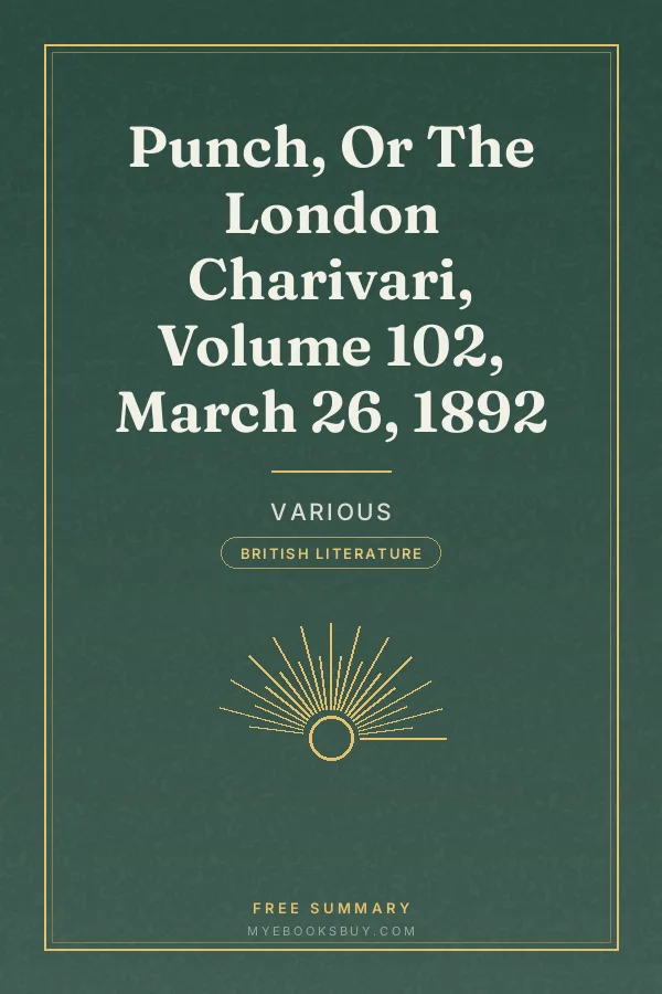 Cover of Punch, Or The London Charivari, Volume 102, March 26, 1892