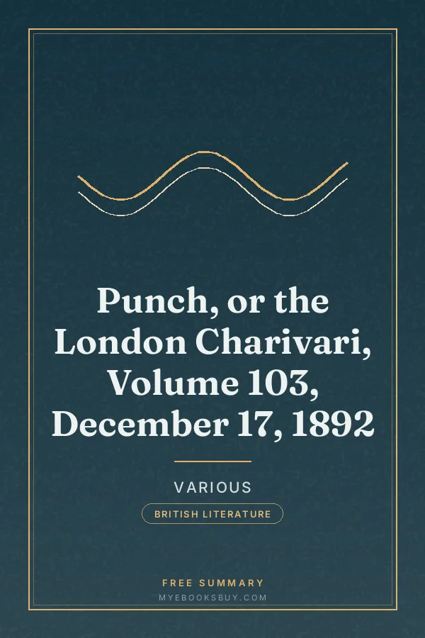 Cover of Punch, or the London Charivari, Volume 103, December 17, 1892
