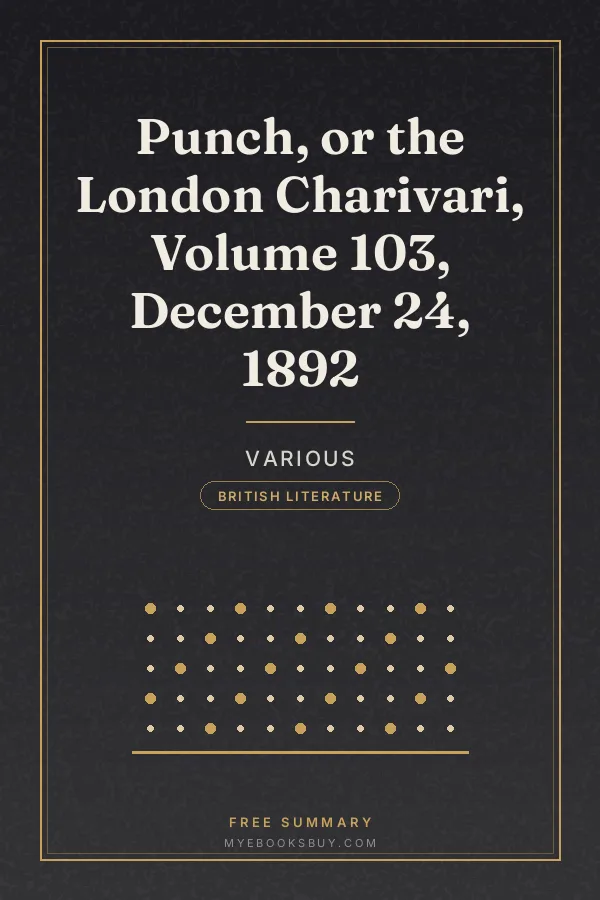 Cover of Punch, or the London Charivari, Volume 103, December 24, 1892