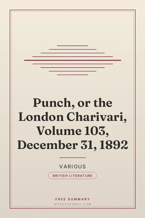 Cover of Punch, or the London Charivari, Volume 103, December 31, 1892