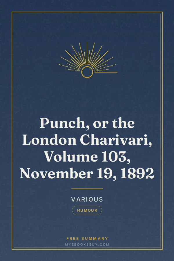 Cover of Punch, or the London Charivari, Volume 103, November 19, 1892