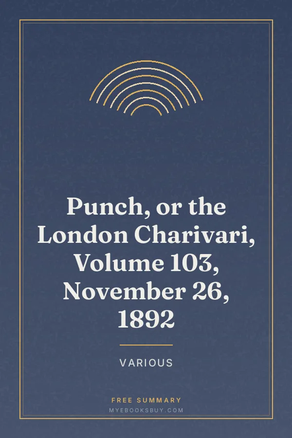 Cover of Punch, or the London Charivari, Volume 103, November 26, 1892