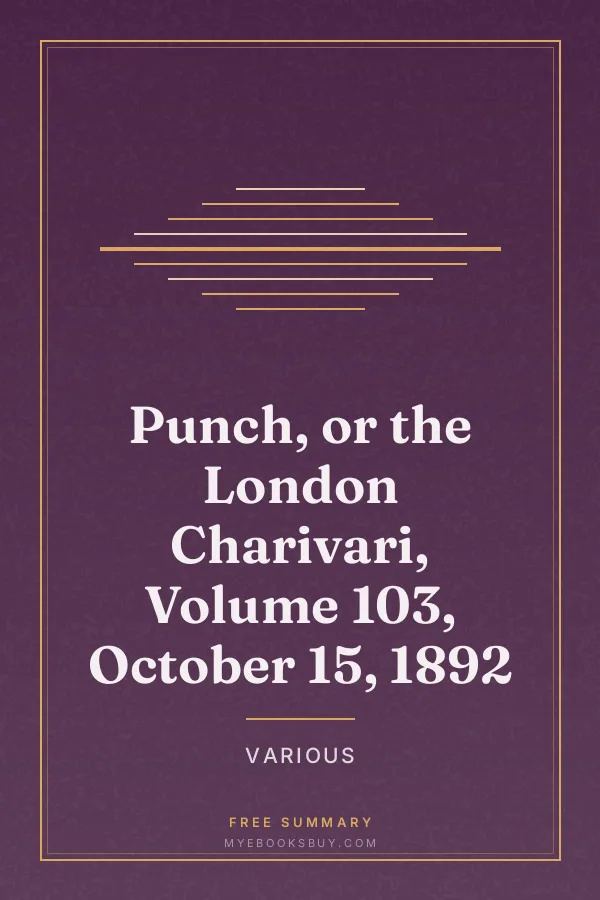 Cover of Punch, or the London Charivari, Volume 103, October 15, 1892