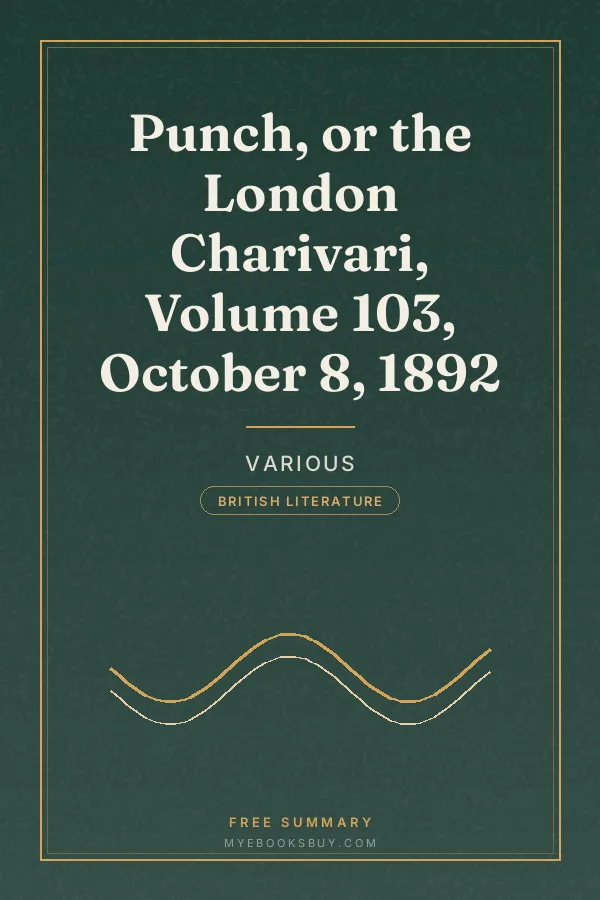 Cover of Punch, or the London Charivari, Volume 103, October 8, 1892