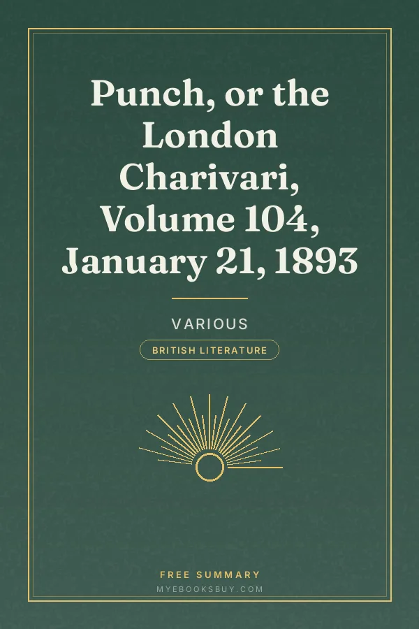 Cover of Punch, or the London Charivari, Volume 104, January 21, 1893