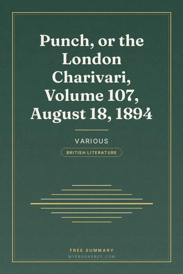 Cover of Punch, or the London Charivari, Volume 107, August 18, 1894