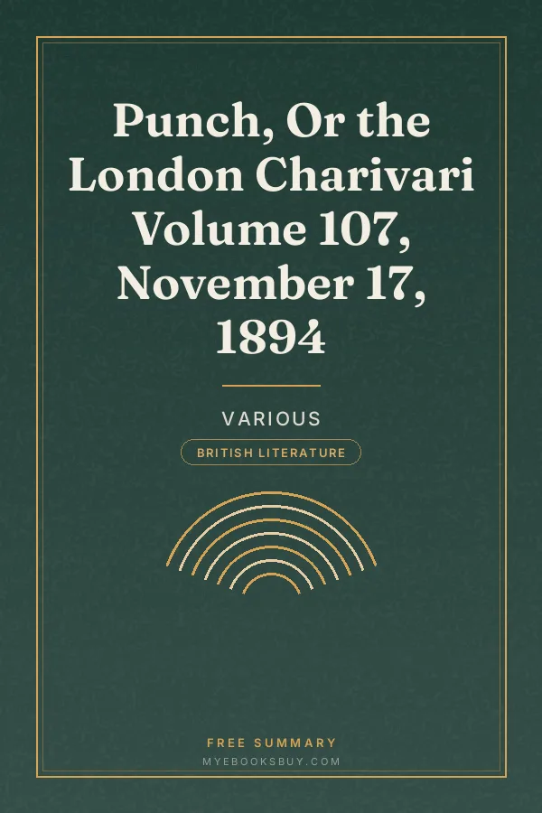Cover of Punch, Or the London Charivari Volume 107, November 17, 1894