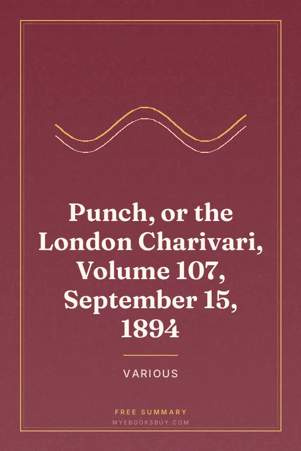 Cover of Punch, or the London Charivari, Volume 107, September 15, 1894