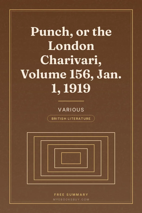 Cover of Punch, or the London Charivari, Volume 156, Jan. 1, 1919