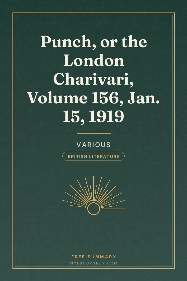 Cover of Punch, or the London Charivari, Volume 156, Jan. 15, 1919